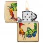 Zippo High Polished Brass Clover Lighter 